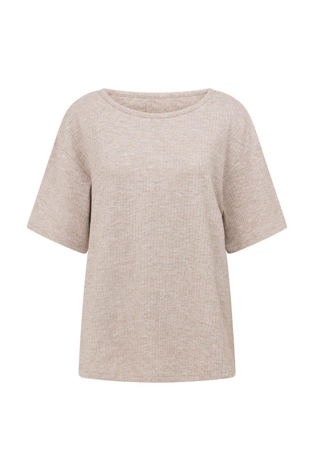 Soft and Stretchy Lia Tan Top - Relaxed Tee Style