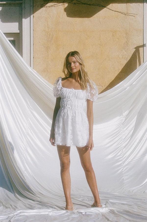 Unique Harrow Puff Dress - One-of-a-Kind Sample with Faint Brown Mark