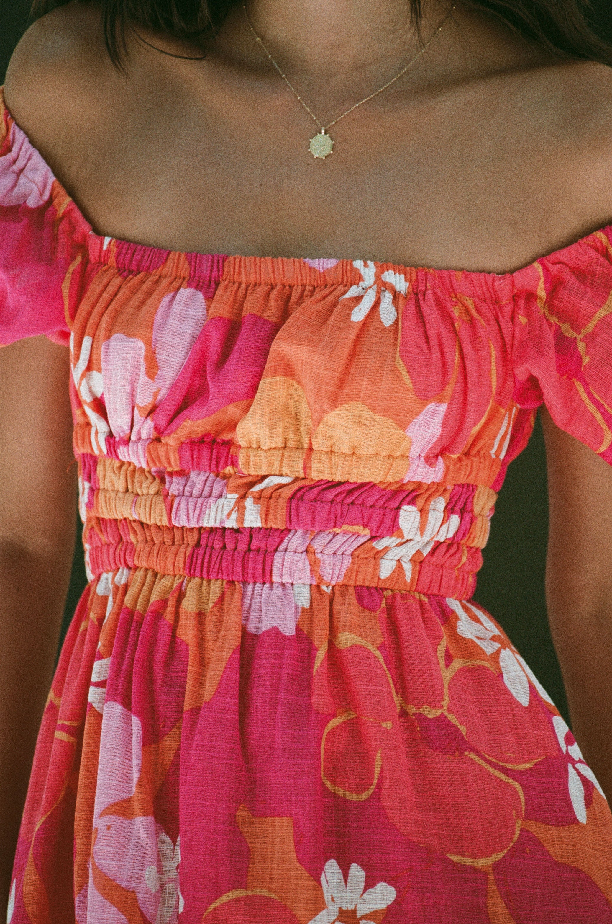 Amiyah Women's Babydoll Vacation Dress with Remi Sunset Print