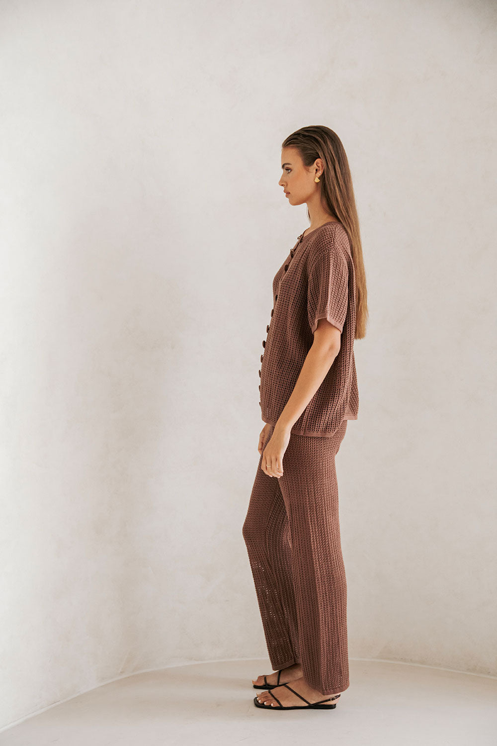 Chocolate-colored Sample Zayna Women's Top