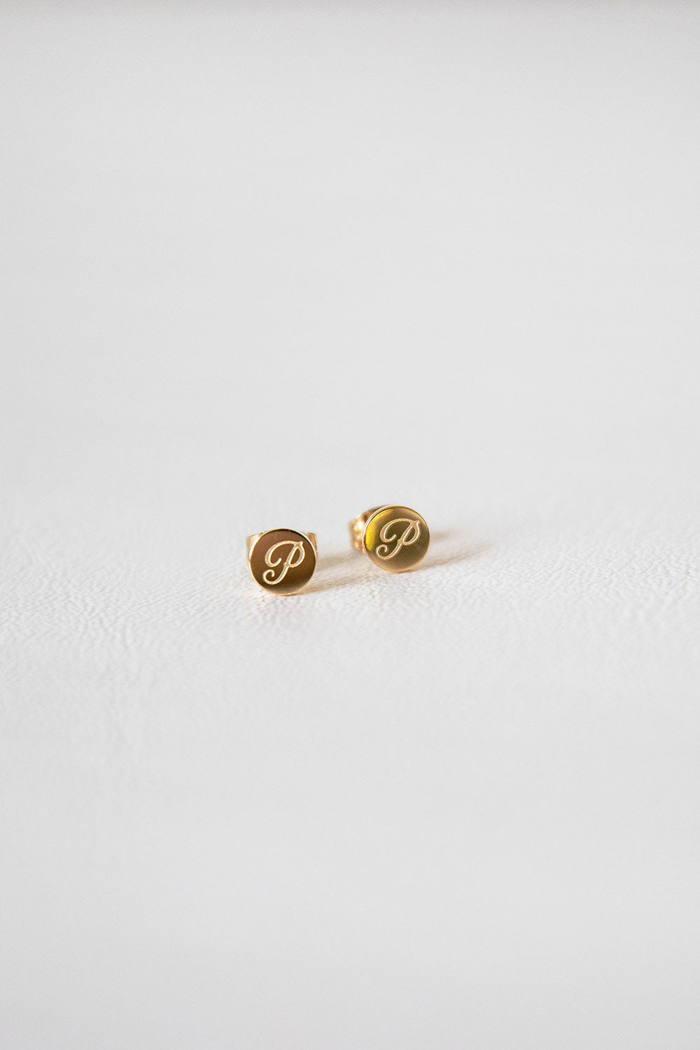Personalizable Gold Toned Initial Stud Earrings for Perfect Gifting