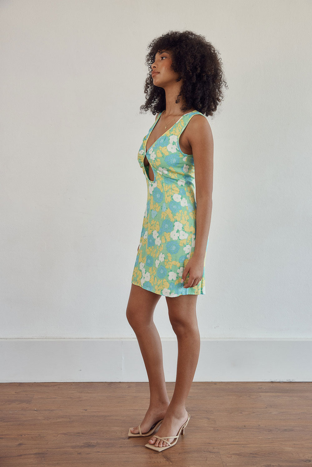 Women's Summer Scarlet Keyhole Bryony Tropical Print Dress