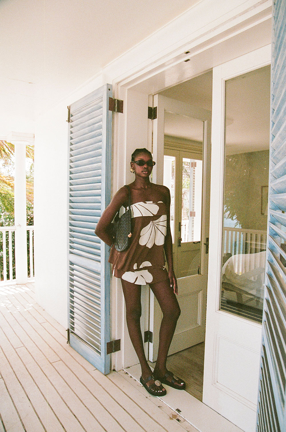 Unique Simone Top in Galene Brown - One - of - a - Kind Sample
