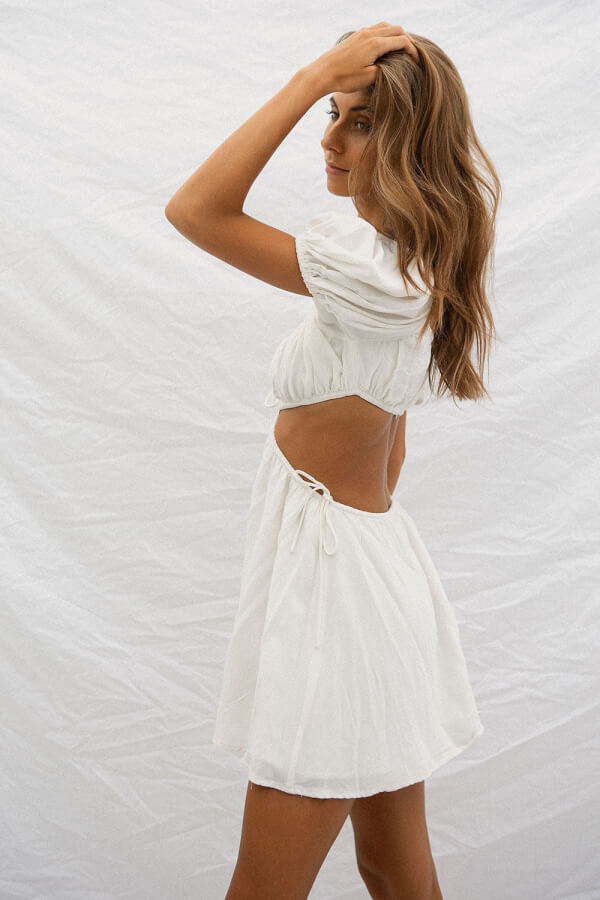 Exquisite Eilish Style Cutout Women's Vacation Dress