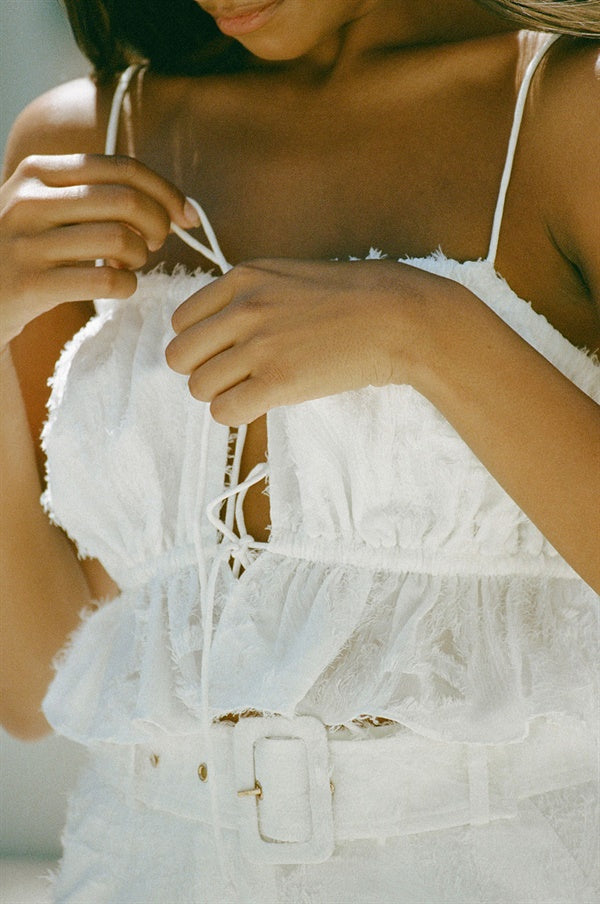 Sample Kahlo Frilled Camisole Top