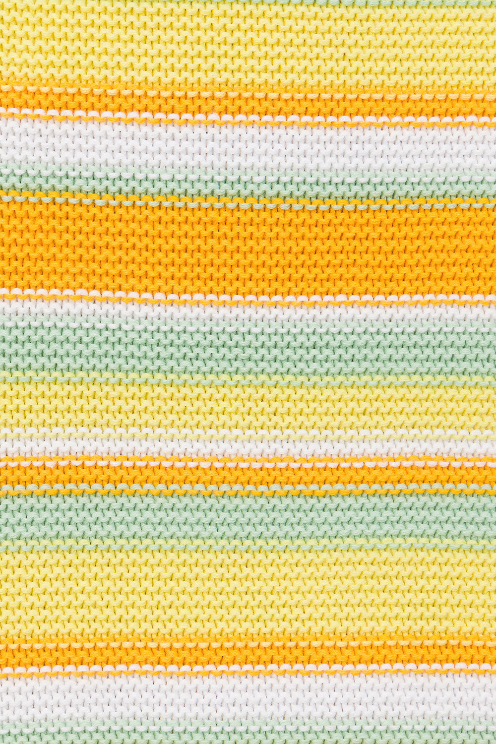 Sabo's Exclusively Designed Huntley Mint, Orange, Yellow & White Knitted Cotton Dress