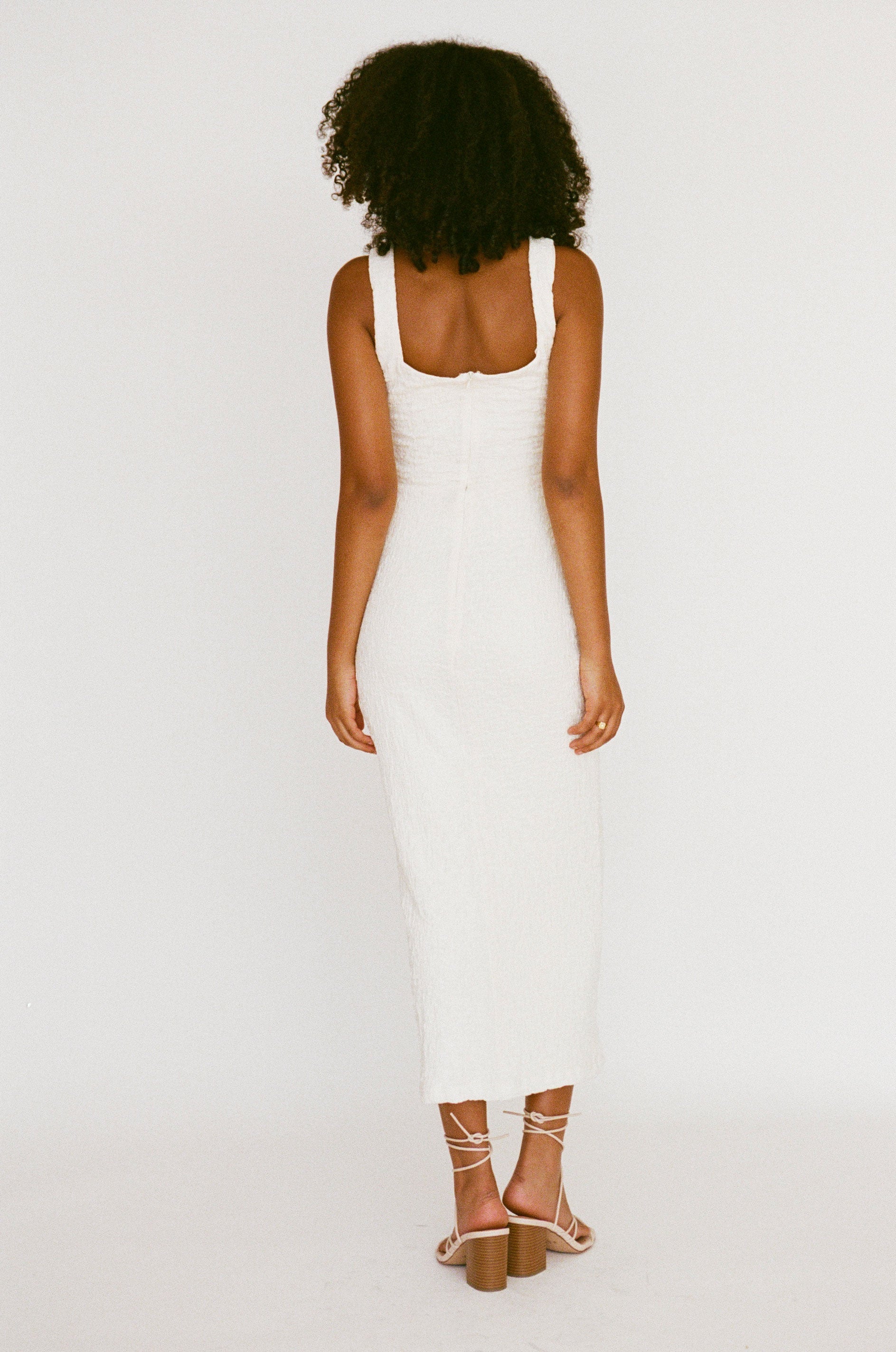 Exclusively Designed Sabo Emmi Midi Dress for Neutral Color Lovers