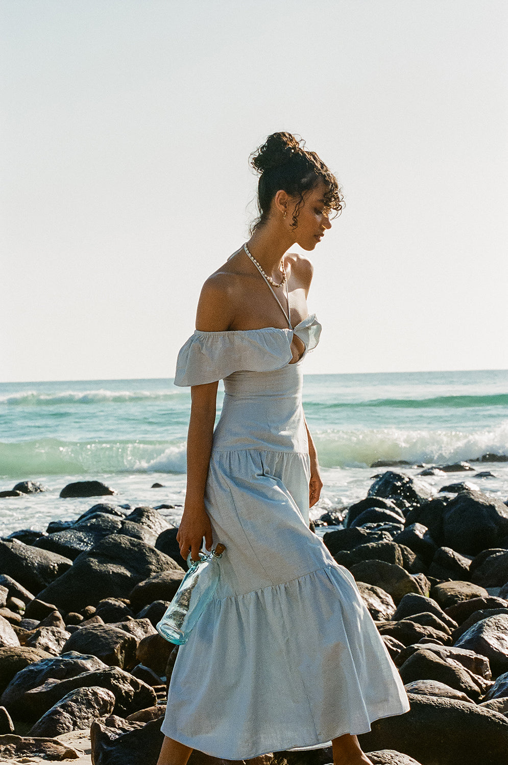 Blue Adorne Women's Midi Dress - Ideal for Bridal Showers and Special Events