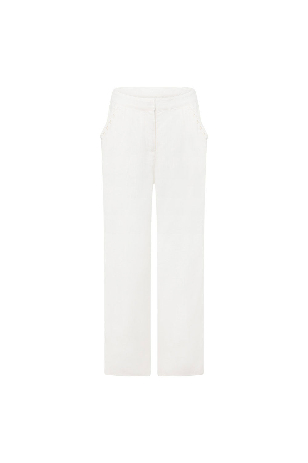 Unique White Alyssia Pants - One - of - a - Kind Sample