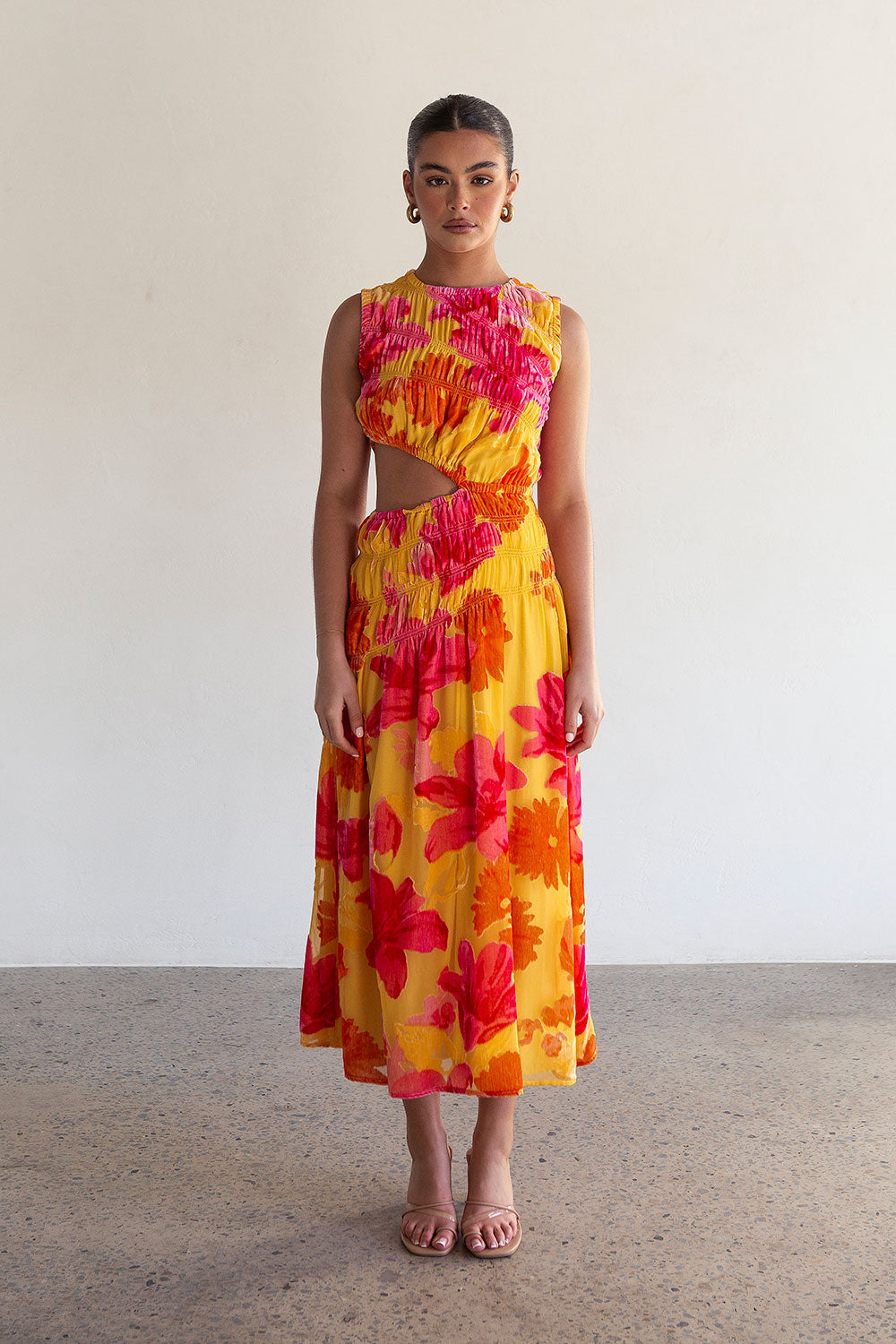 Unique Mariella Floral Sunny Midi Dress - One-of-a-Kind Sample