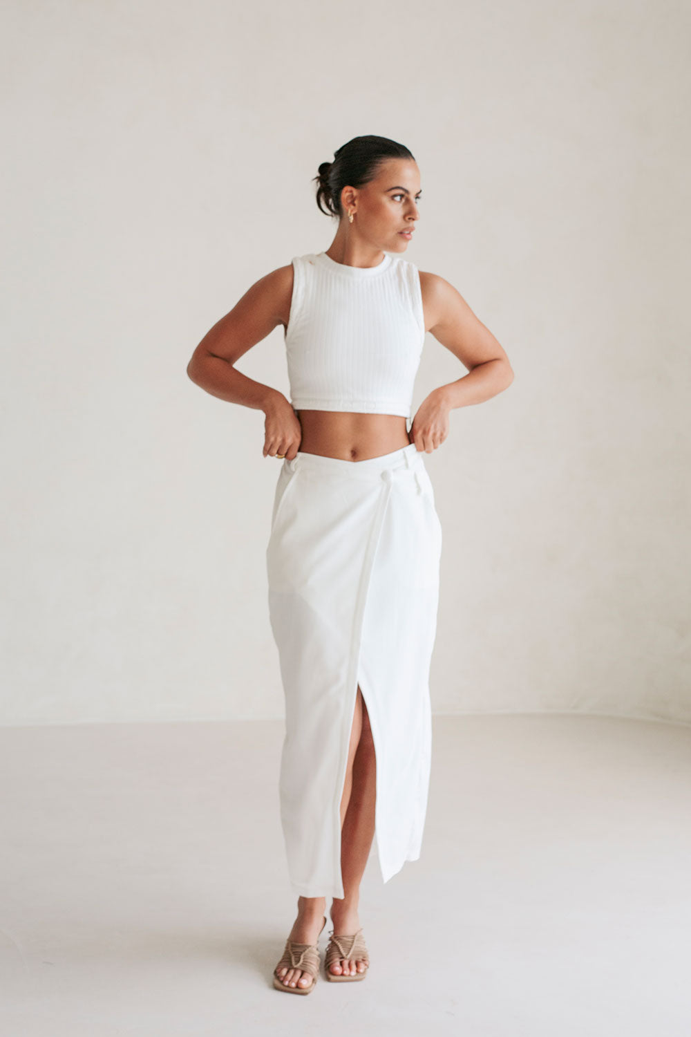 Unique Grey Electra Sample Skirt with a Faint Dot
