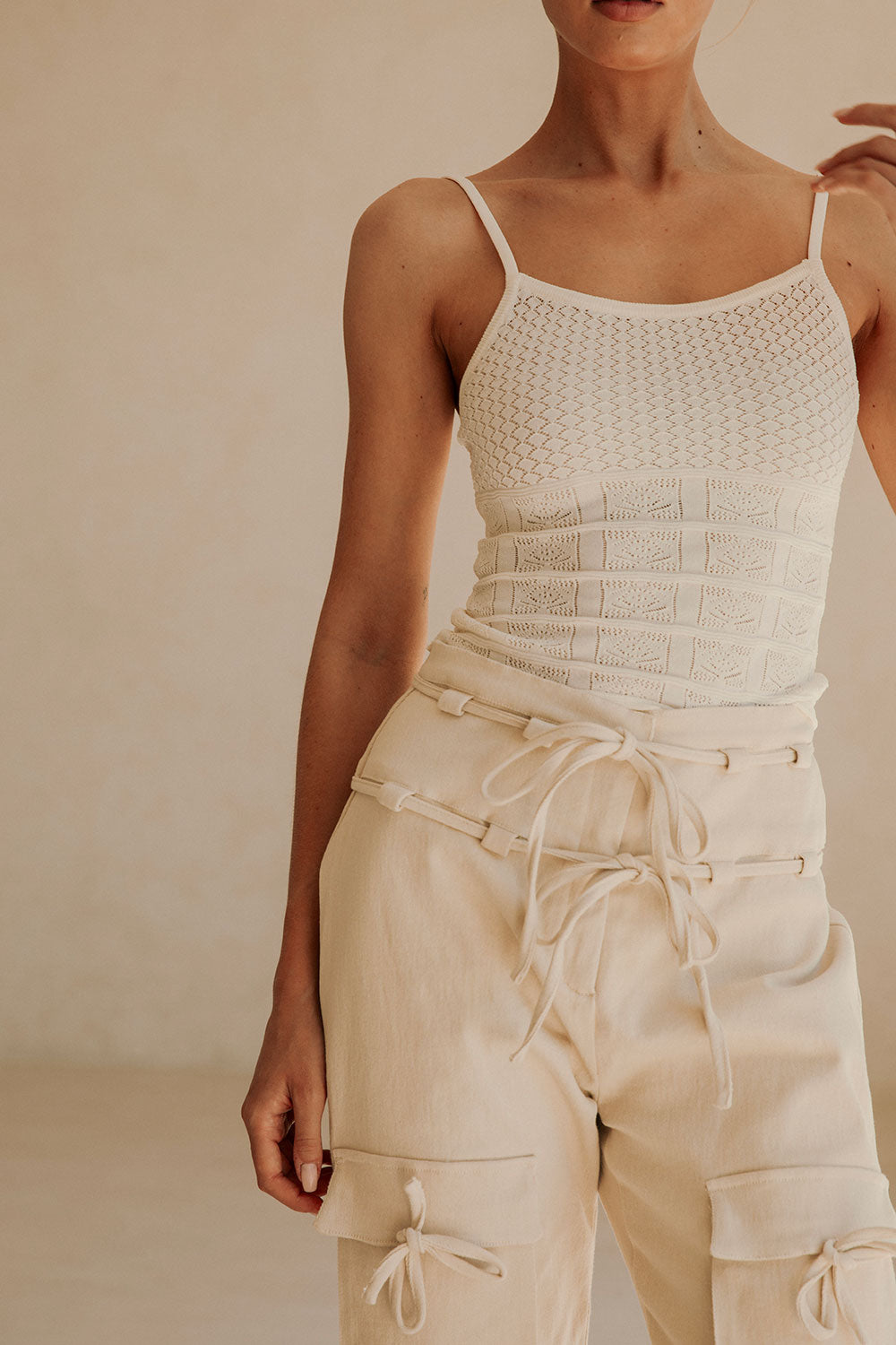 Cream-colored Jaicee Sample Pants for Fashionable Wear