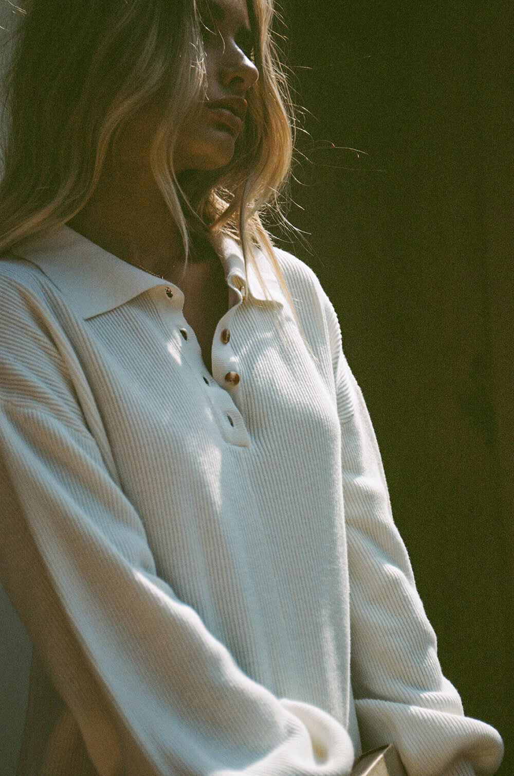 Adorable Off - White Jayla Knitted Ribbed Playsuit