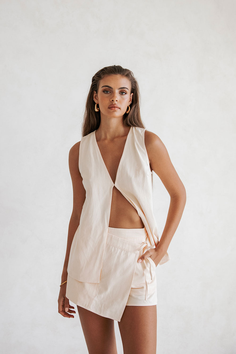 Peach-colored Loralei Women's Fashion Top