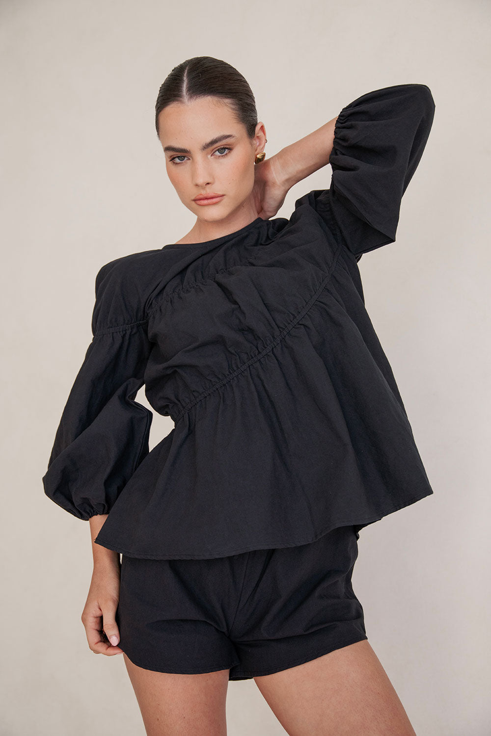 Black Akel Women's Fashion Top - A Signature Sabo Creation