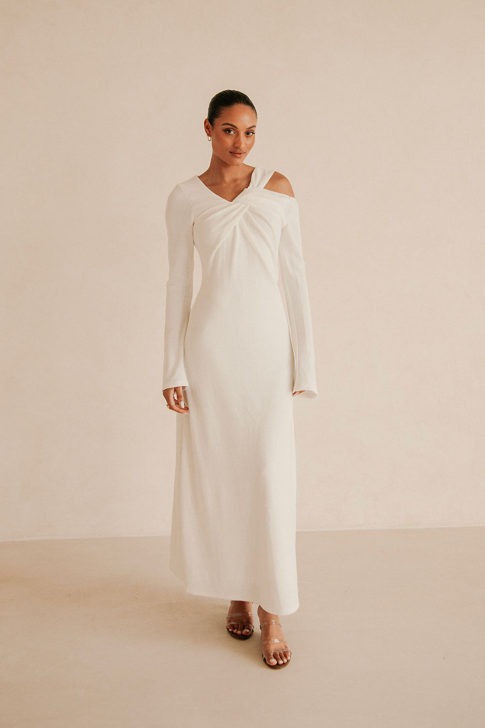 White Elegant Nyla Dress - Ideal for Special Occasions from SABO x Kayla Boyd Collection