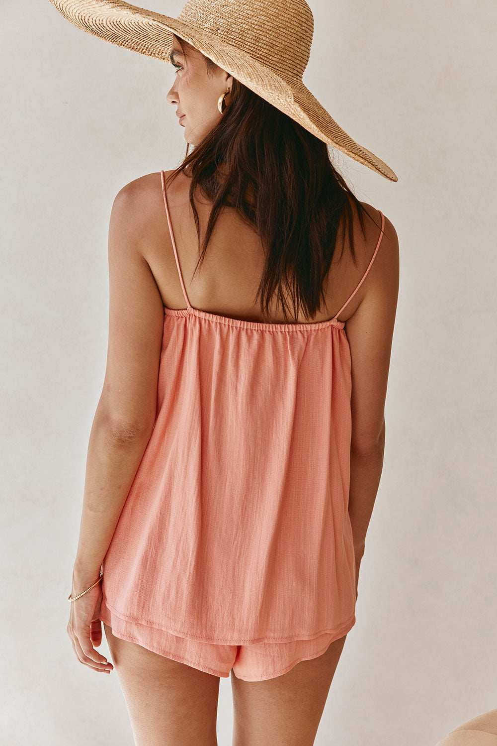 Peach-colored Jetta Women's Camisole Top from La Donna Collection