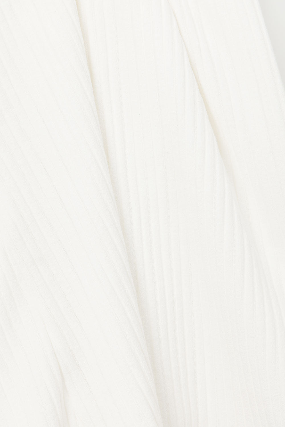 Exclusive Sabo-Designed White Ribbed Kalina Skirt for Cooler Months