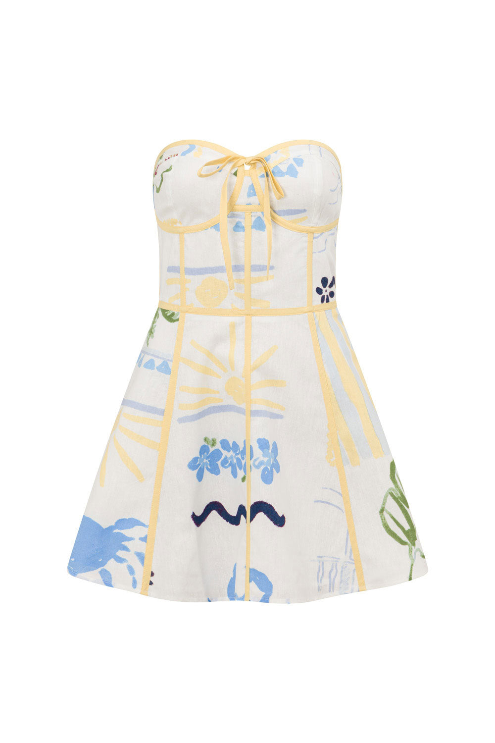Exquisite Laguna Print Olena Strapless Mini Dress