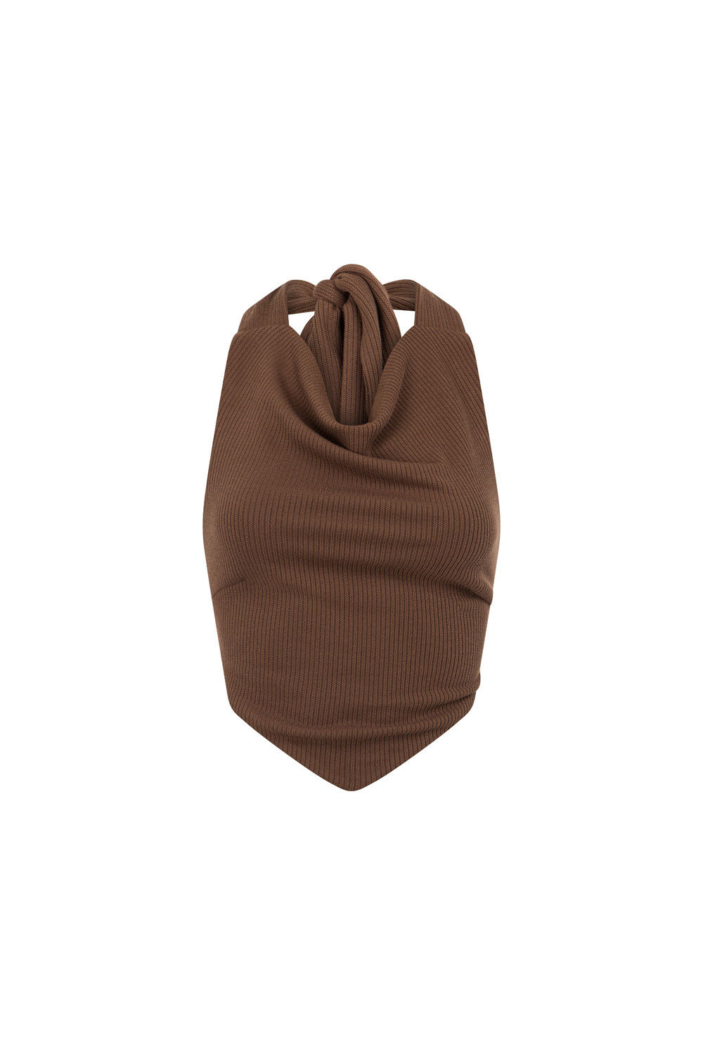 Chocolate Hued 90's Inspired Janika Women's Halter Top