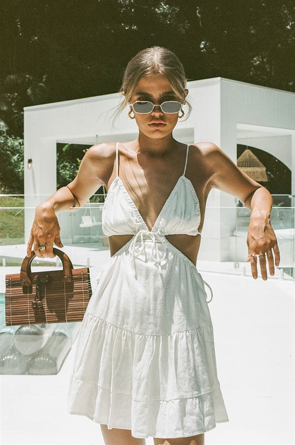 White Summer-Inspired Izabella Women's Dress for Flattering Look