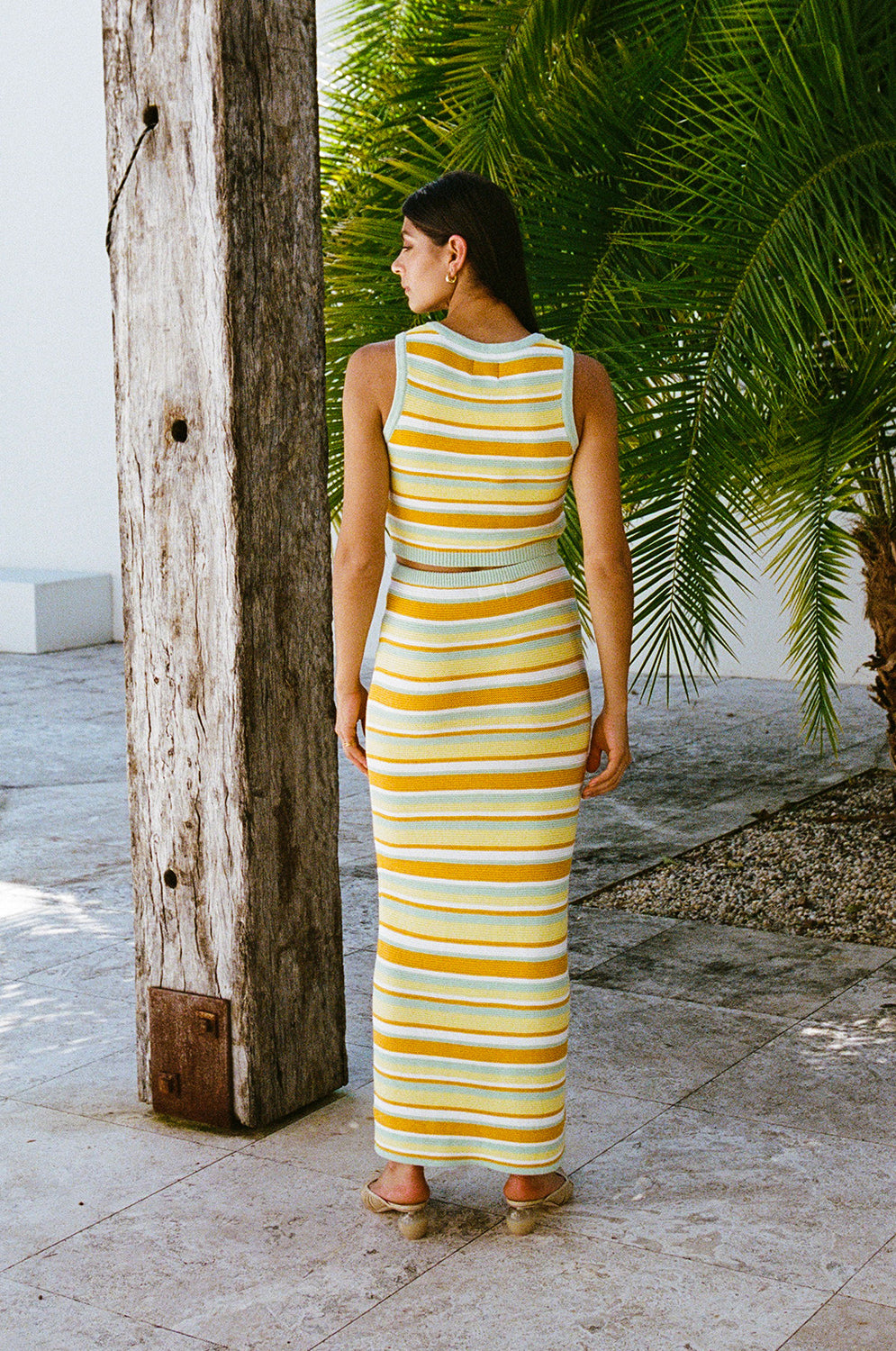 Stylish Women's Aero Top with Colorful Stripes