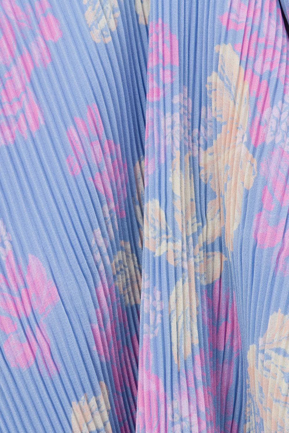 Iris Vacation Print Domino Pleated Maxi Skirt - Vintage Inspired