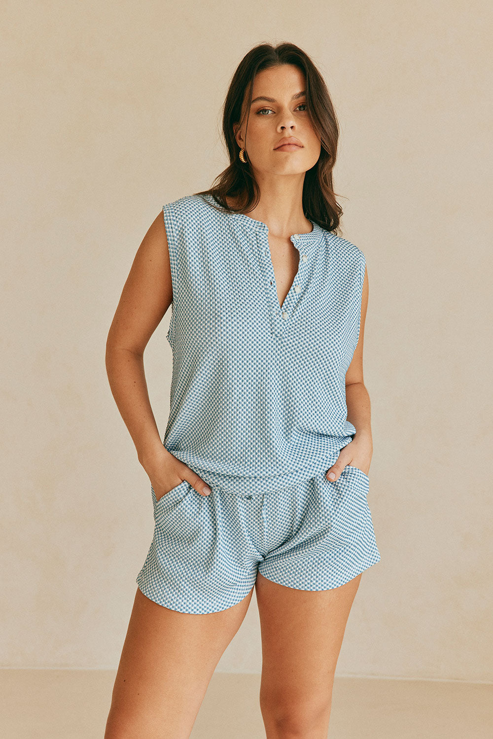Blue Casual Marah Shorts for a Relaxed Look
