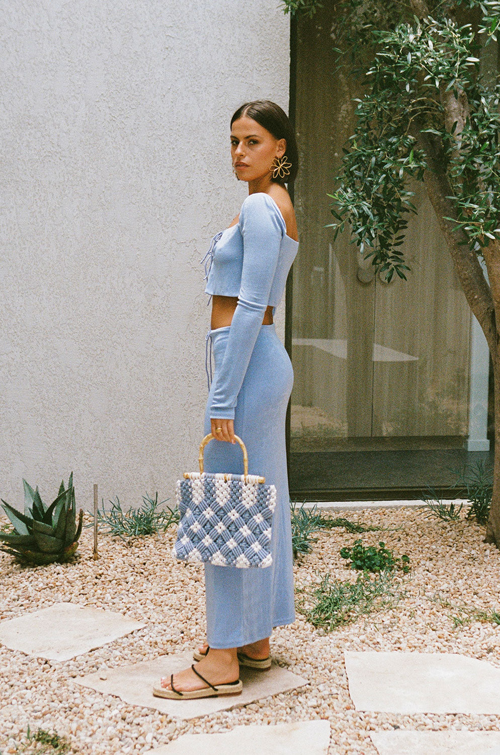 Periwinkle-colored Silky Marcelle Women's Skirt - Sample