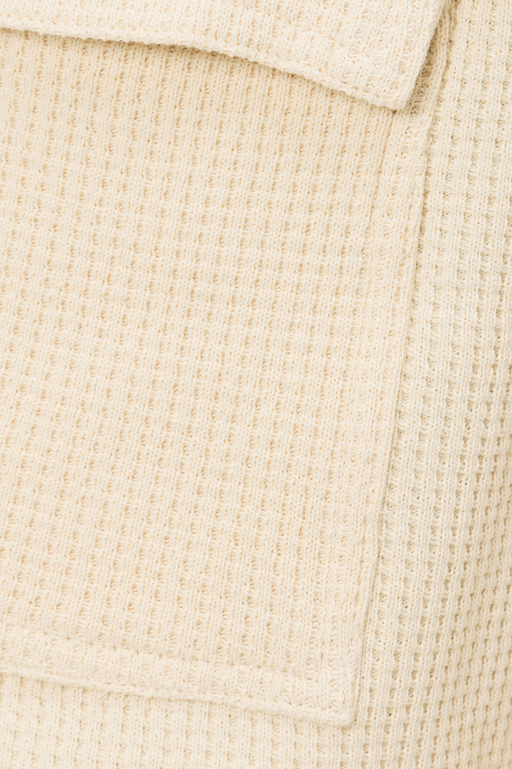 Summer Oatmeal - Colored Natural Cotton Waffle Fabric High - Waisted Kase Shorts