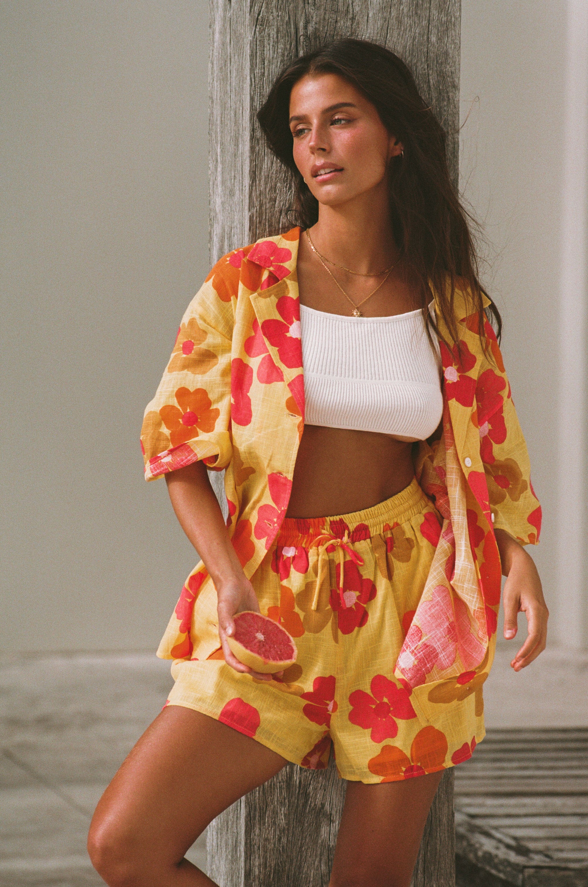 SAMPLE Fashionable Thessy Romance Floral Shorts - Ideal for Fashion - lovers