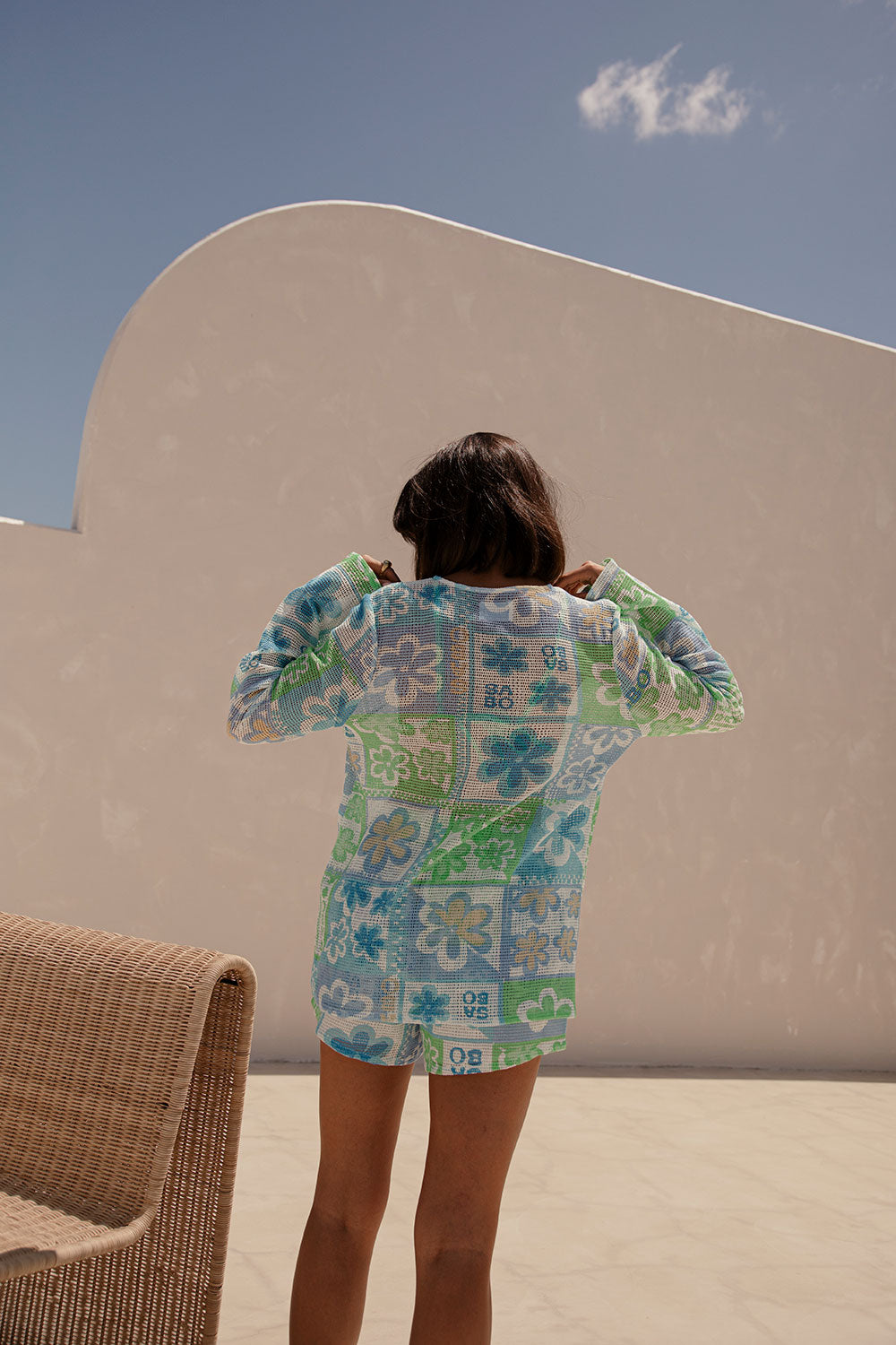 Summer Floral Printed Women's Sari Style Top