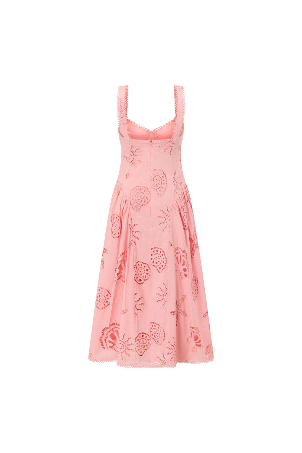 Exquisite Corallo Rosa Biarritz Linen-Cotton Blend Dress