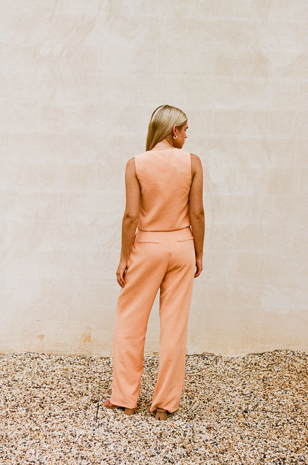 Exclusive Apricot-colored Remi Style Women's Pants - Sample Edition