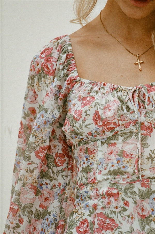 Exclusively Designed Floral Chiffon Nika Dress for Feminine Charm