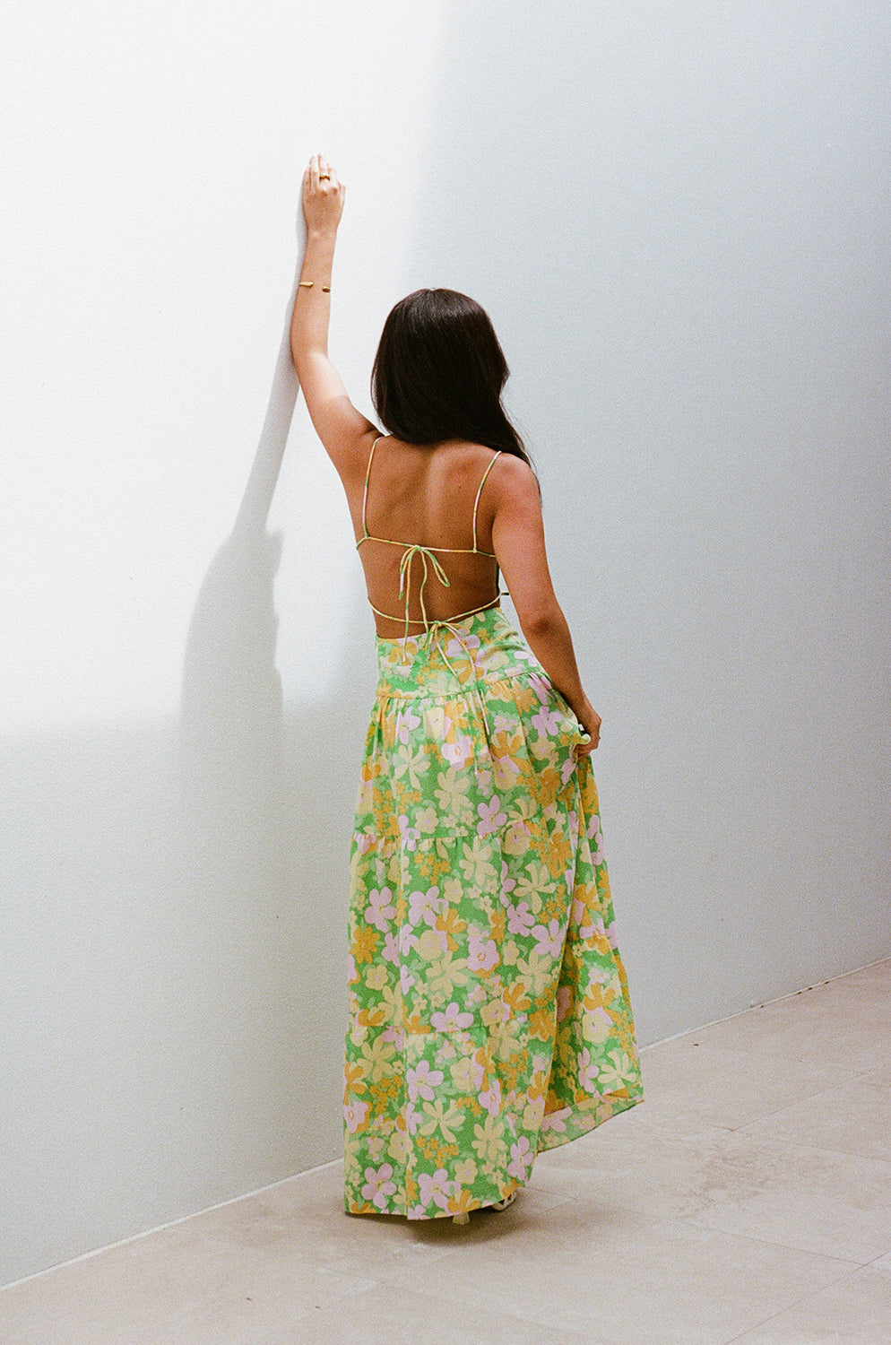 Sabo's Exclusive Juniper Green Crinkle Cotton Pacey Flattering Dress
