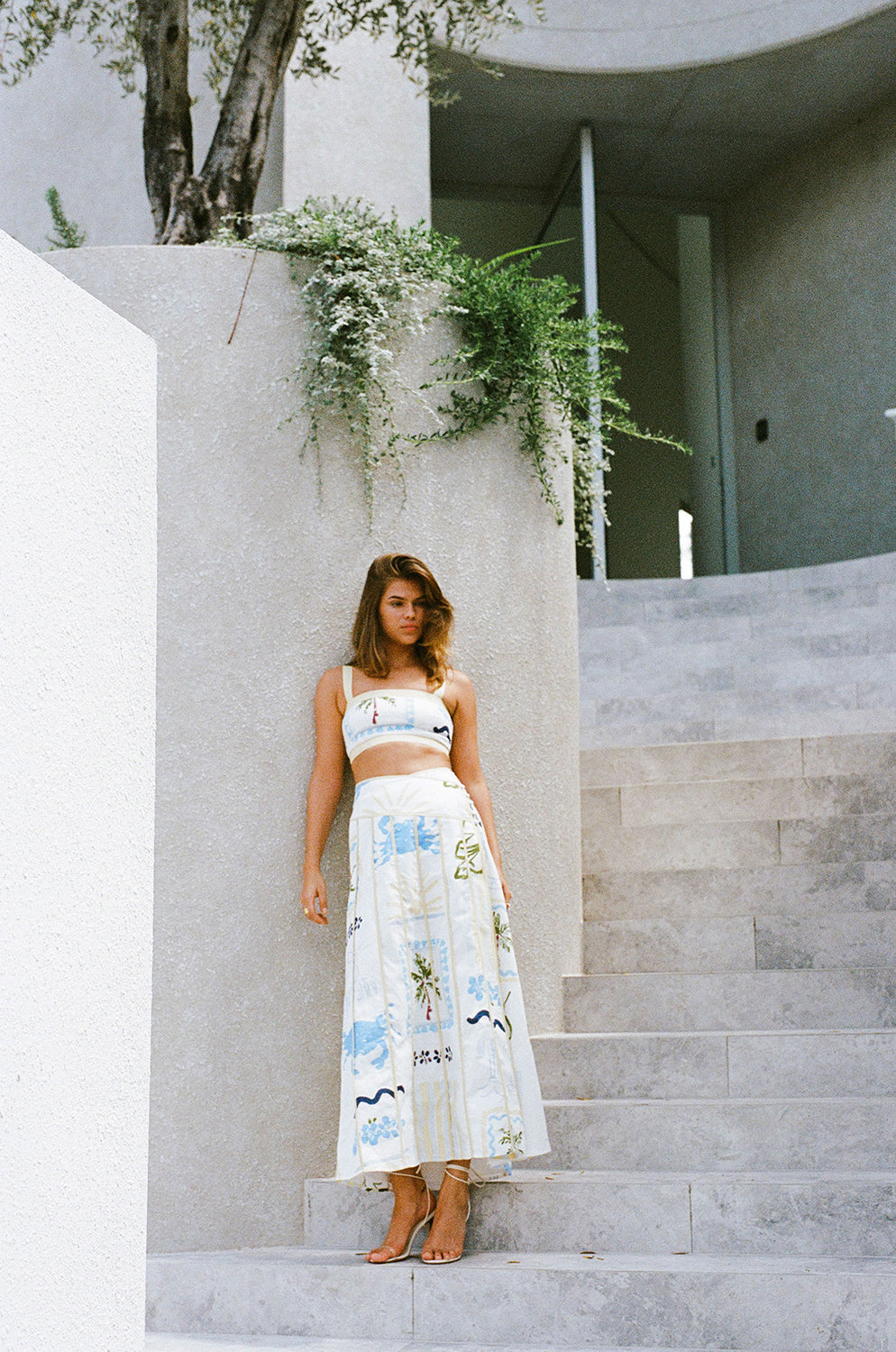Exclusive Laguna Print Estelle High Waisted Wrap Maxi Skirt