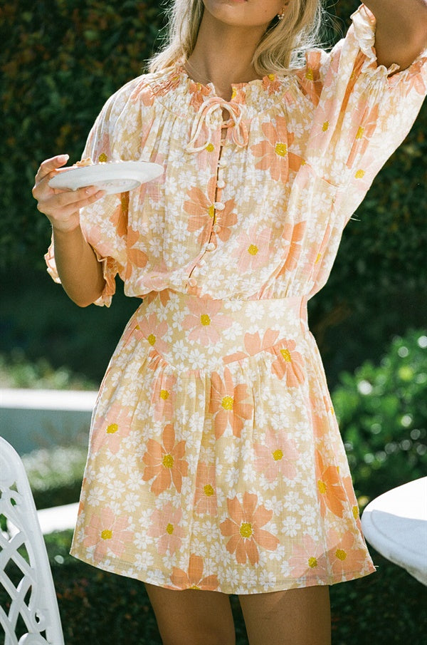 Autumn Floral Sabo Elli Dress - Exclusive Sample Piece