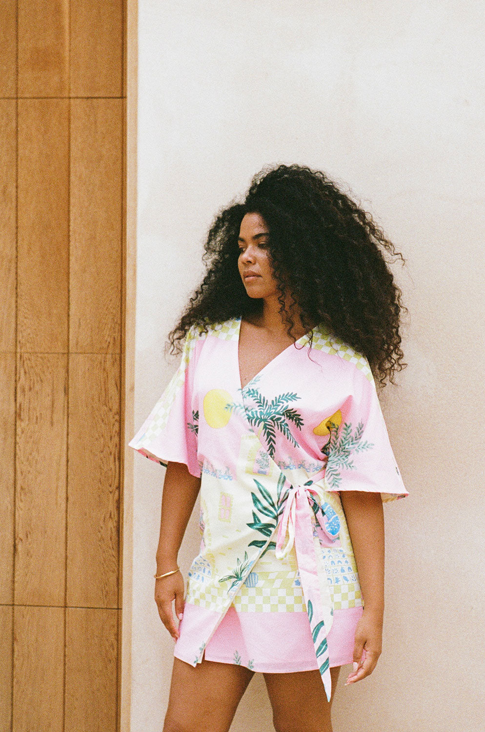Unique Vista Pink Scarlett Wrap Dress - Sample Piece