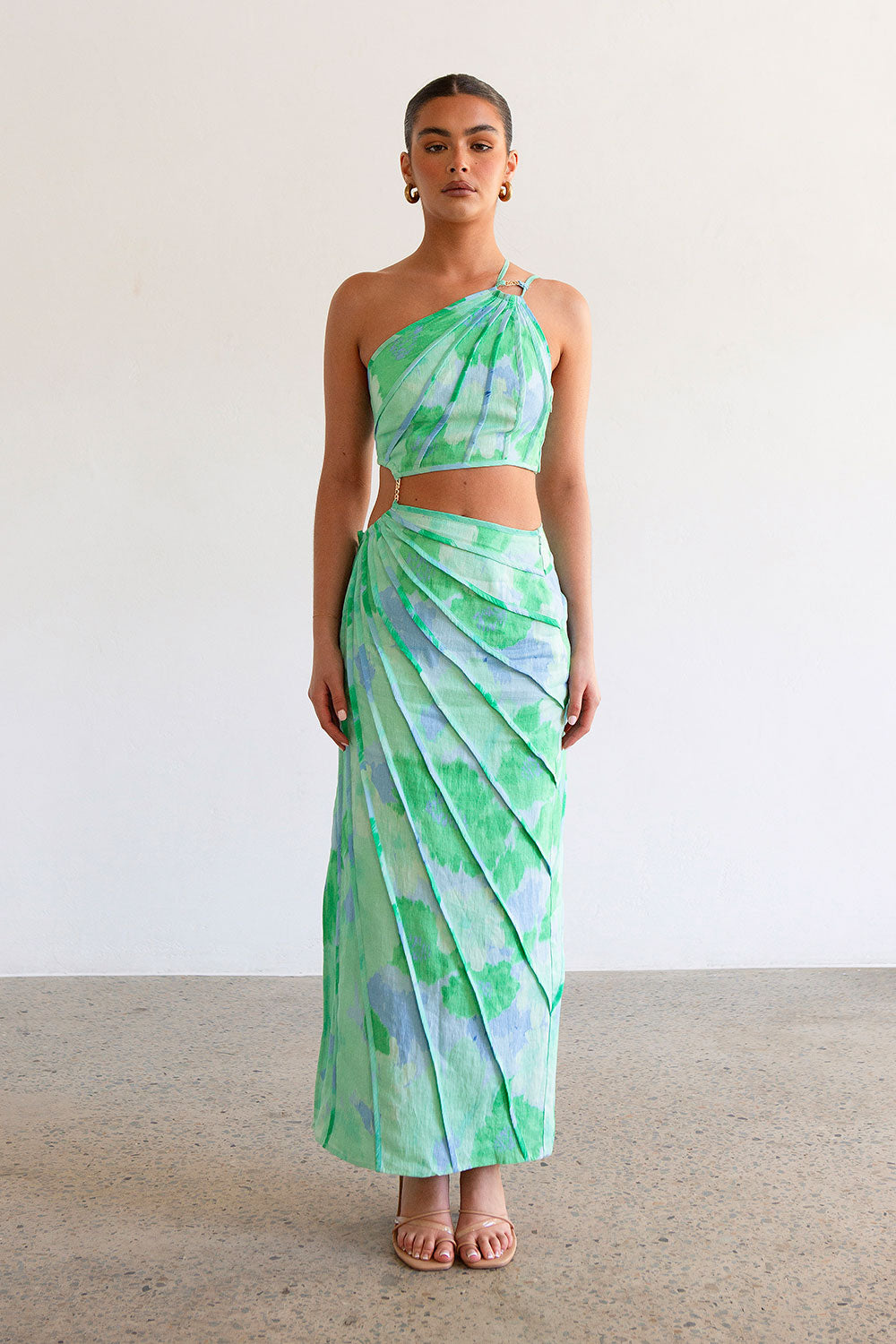 Exclusive Blue Gerbera Jaliyah Dress - A Unique Sample