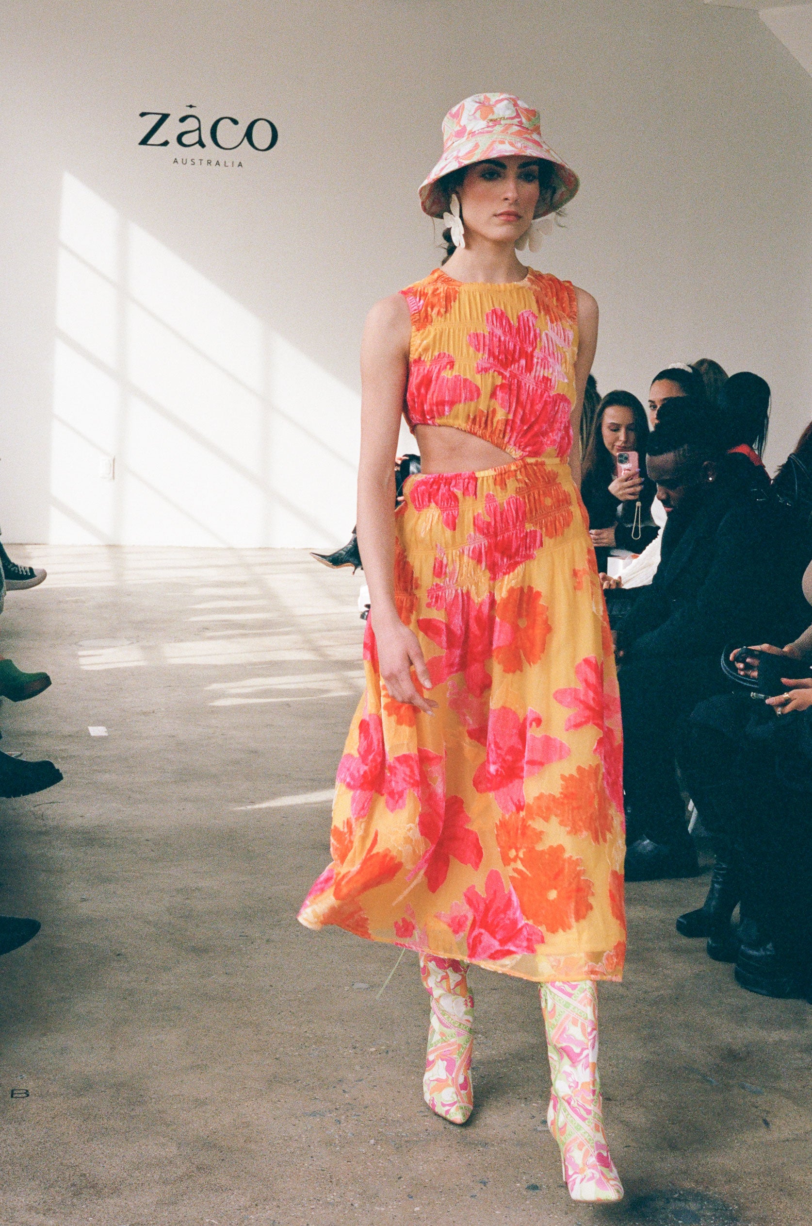 Unique Mariella Floral Sunny Midi Dress - One-of-a-Kind Sample