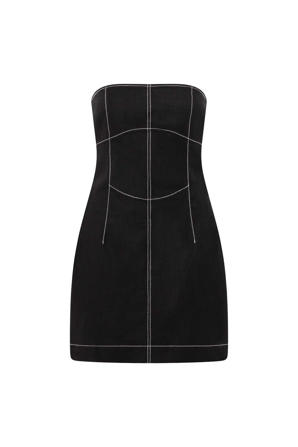 90's Inspired Strapless Black Amila Dress by Sabo