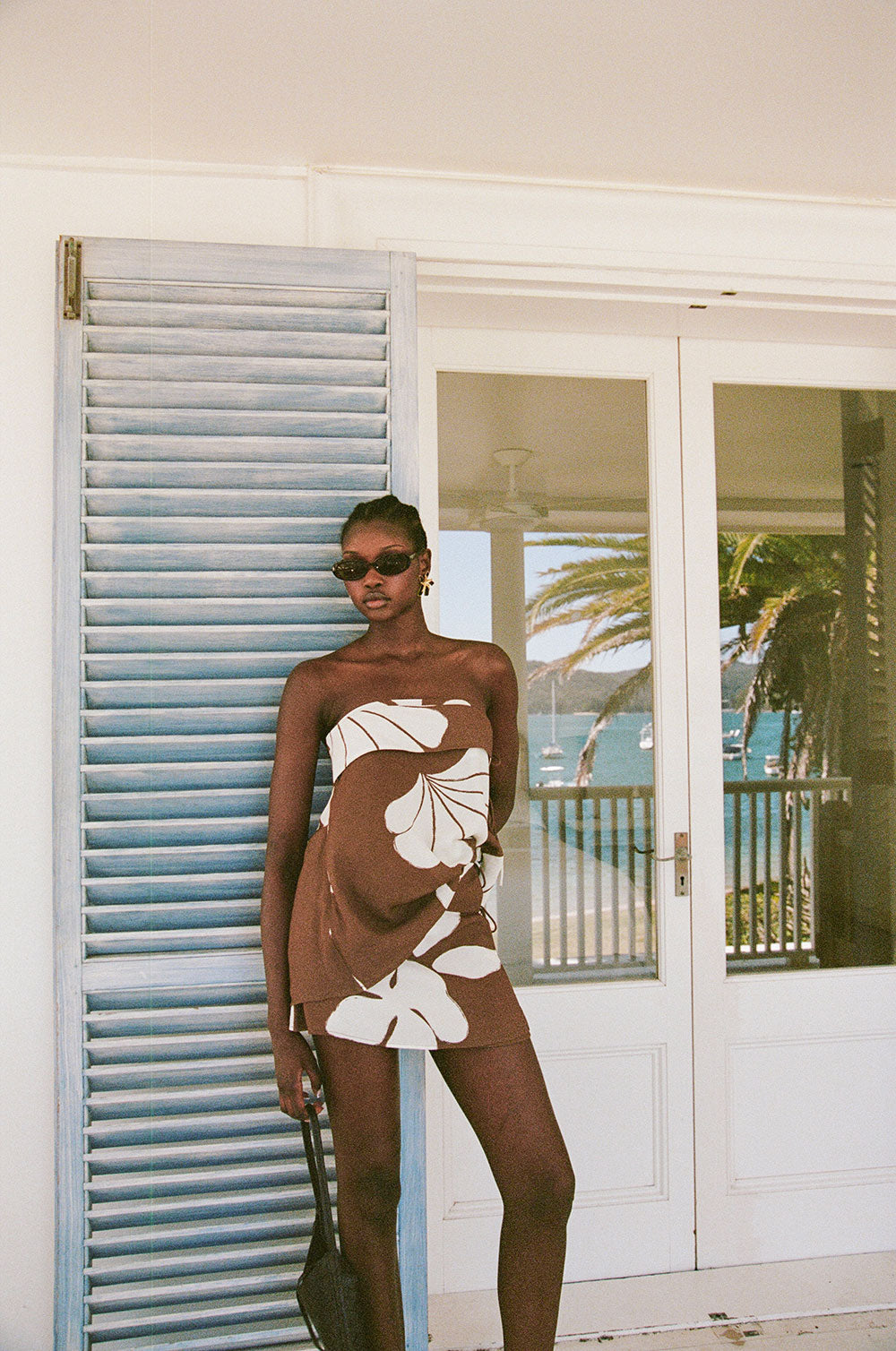 Unique Simone Top in Galene Brown - One - of - a - Kind Sample
