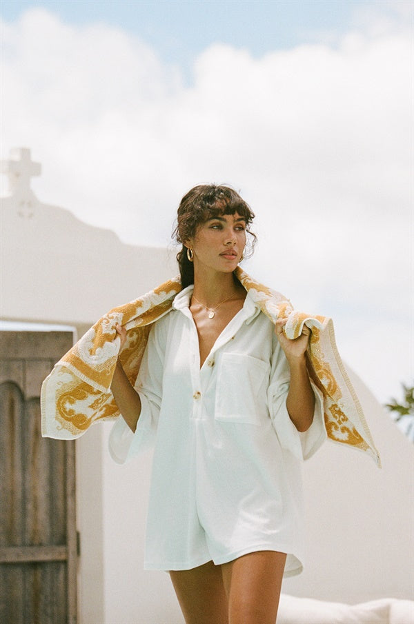 Soft Off-White Milena Playsuit for Everyday Wear