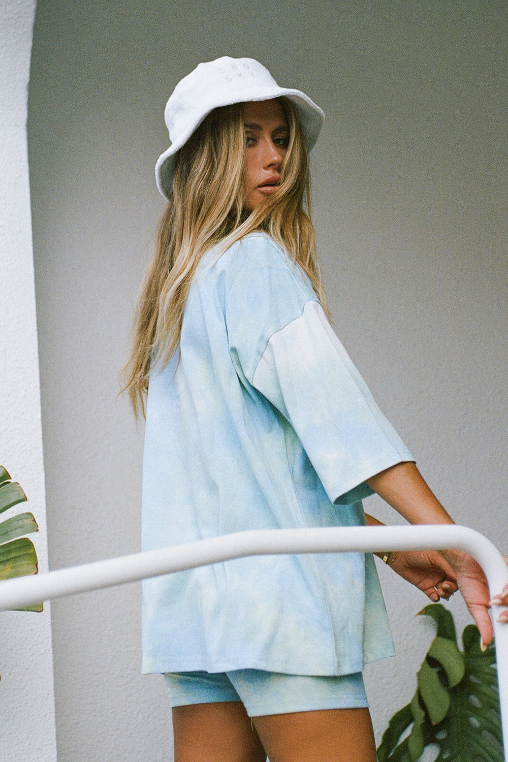 Retro-Inspired Tie-Dye Cotton Kiva Women's Bike Shorts