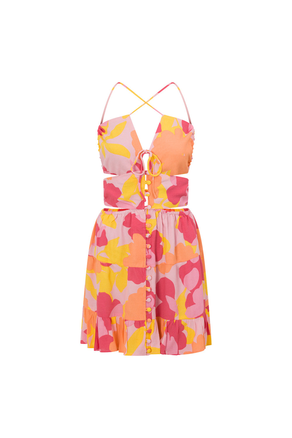 Unique Backless Nectar Floral Cecily Dress - Sample Edition