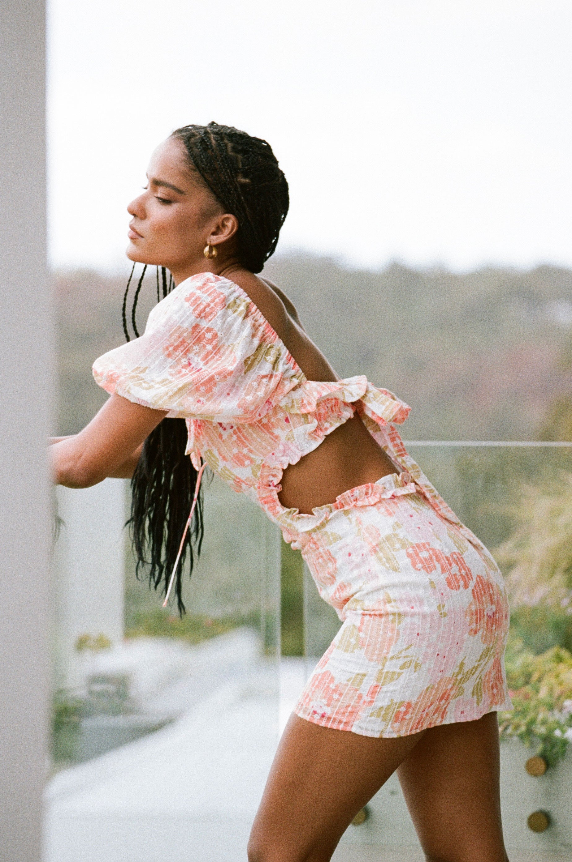 Exclusive Anemone Floral Brisa Corset Dress with Stylish Details