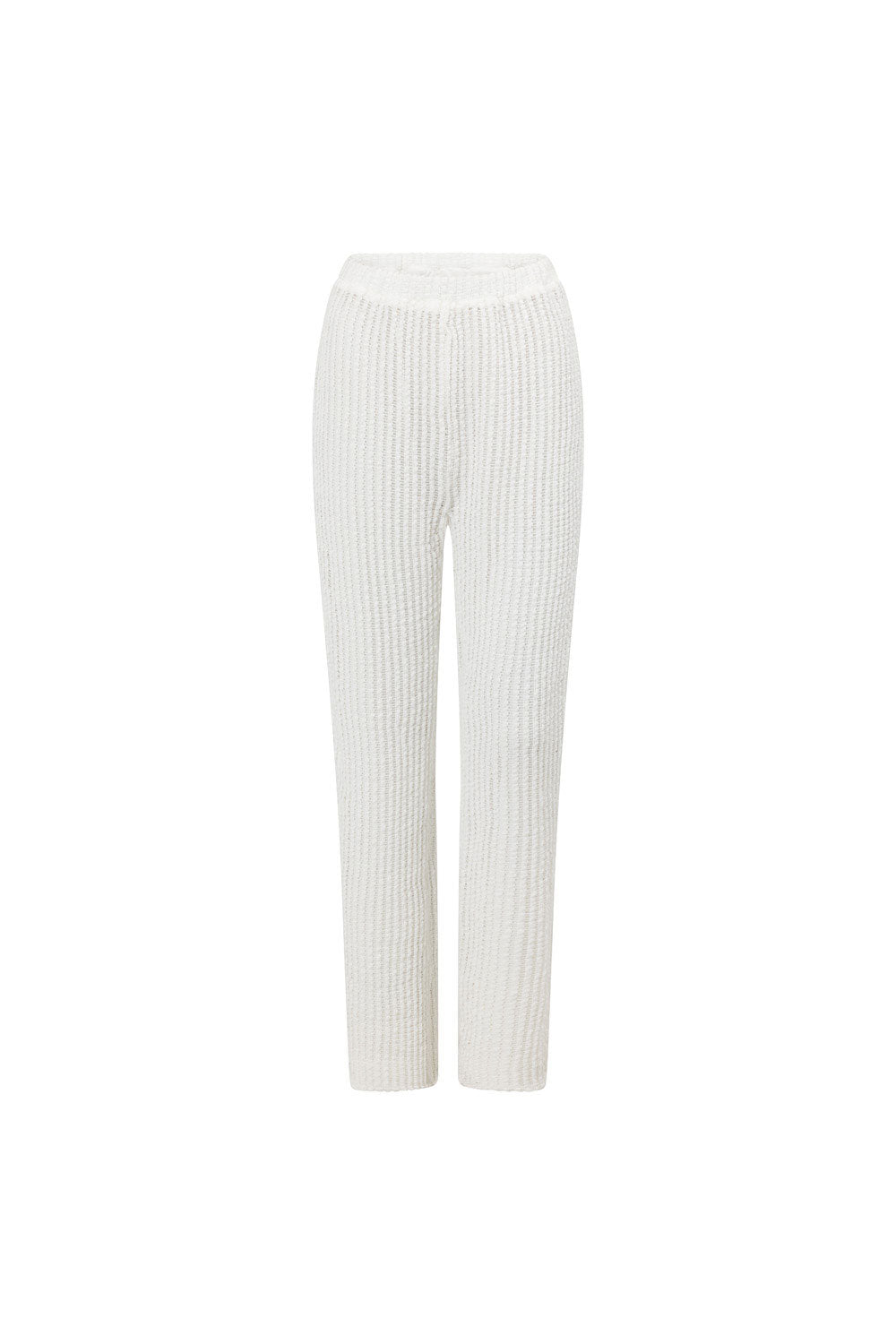 Exclusively Designed Off-White Mesh High-Waisted Jadana Pants