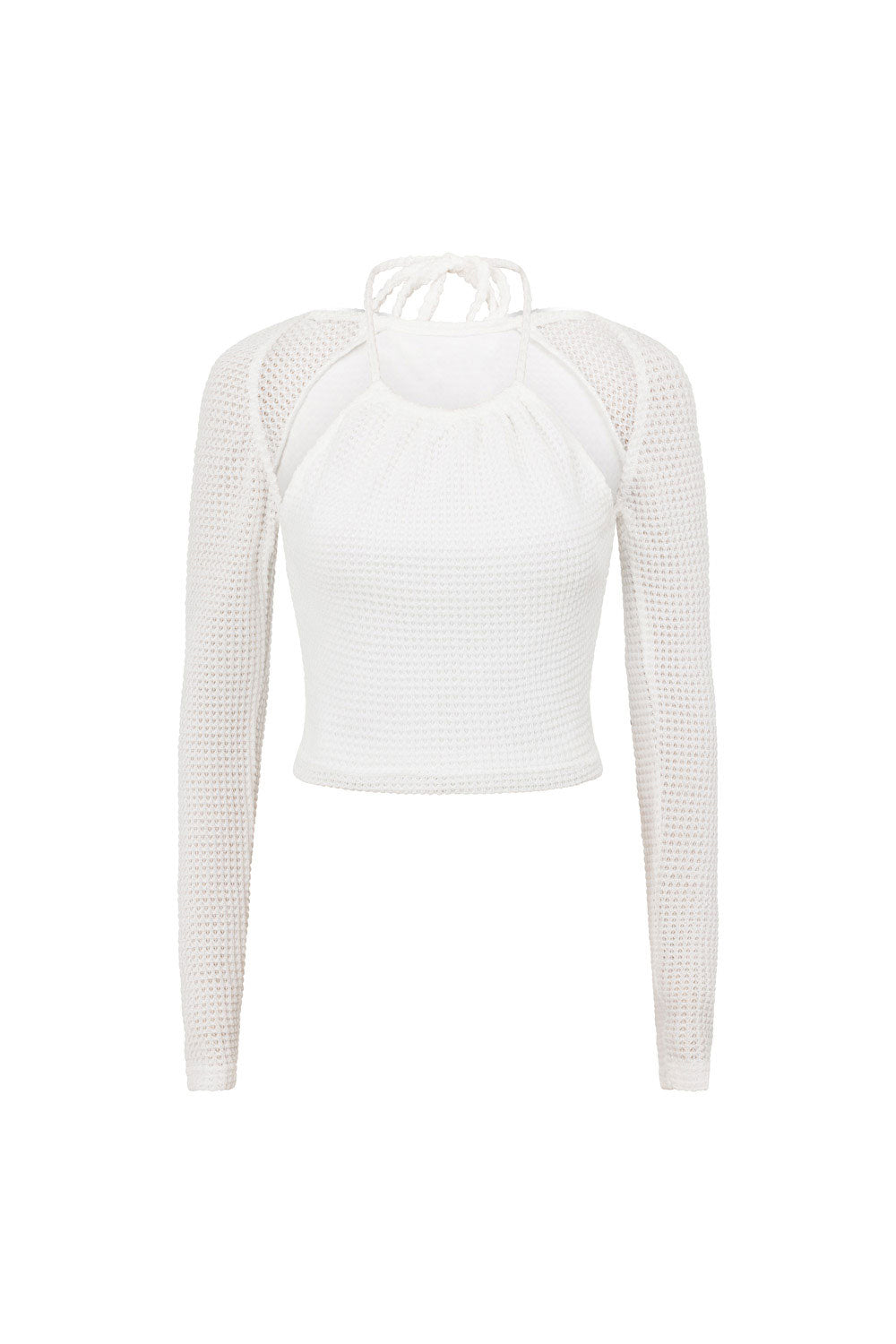 Sabo's Exclusive Soft Waffle Yellow Riley Top - White