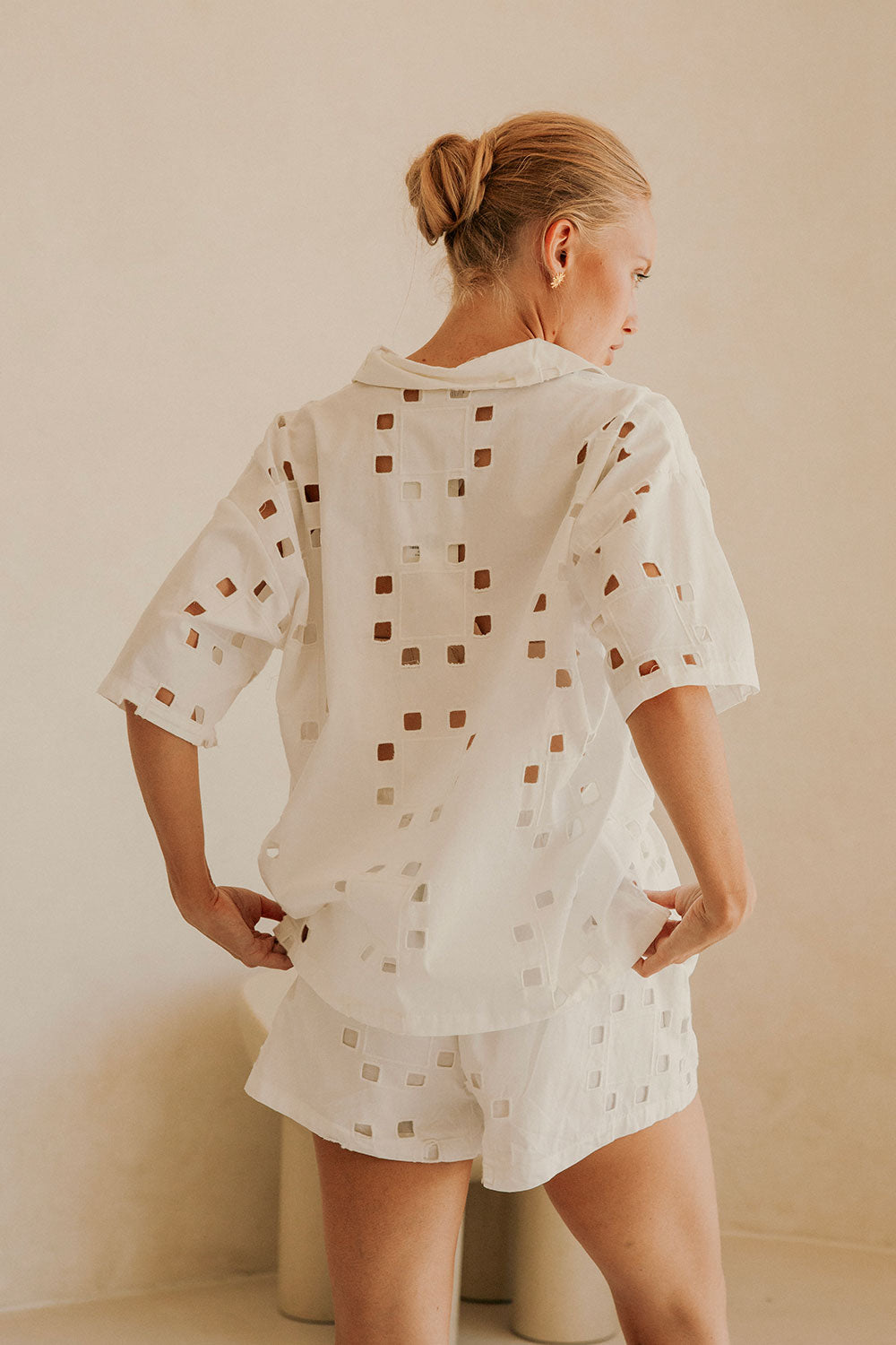 SABO LUXE High - Quality Unlined Cotton Ellakai Cutwork Top
